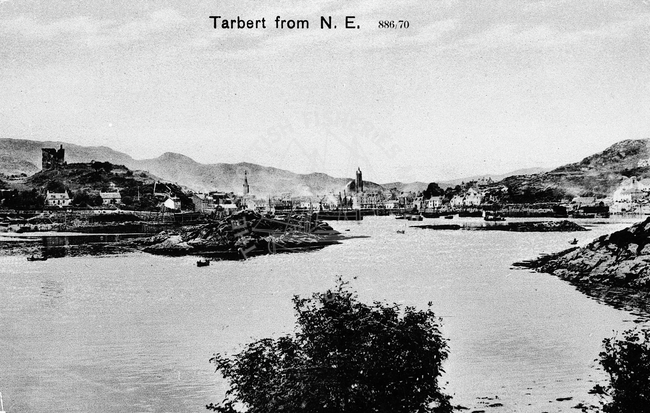Postcard entitled 'Tarbert from N.E', Tarbert.