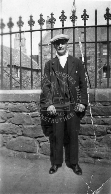 David Lyle Rutherford, outside Newhaven Cemetery.