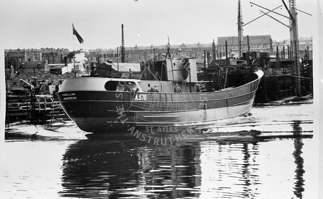 'Kinellan' A578. Launching, 1961