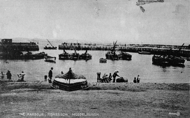 Postcard entitled 'The Harbour, Fisherrow