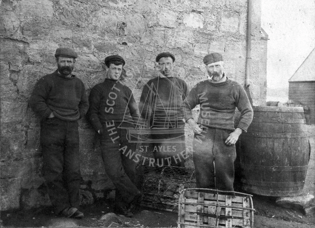 Group of four fishermen, Cove Harbour, 1900.