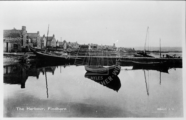 Postcard entitled 'The Harbour, Findhorn.'