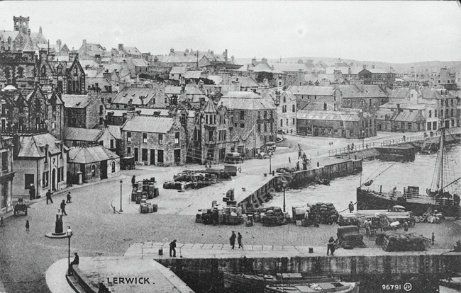 Postcard entitled 'Lerwick'.