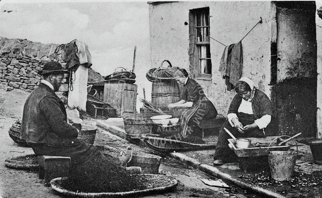 Man and women preparing the bait and baiting