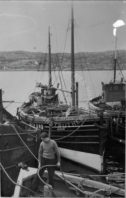 'Avoca', BCK293 at Lochinver harbour in 1950