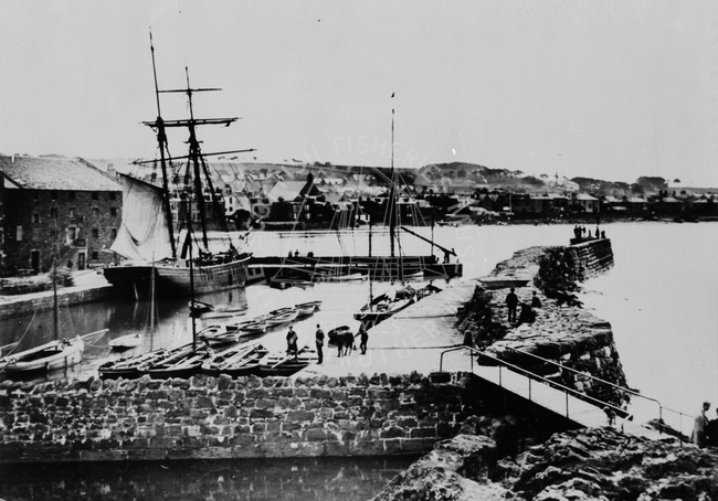 North Berwick harbour, c.1900.