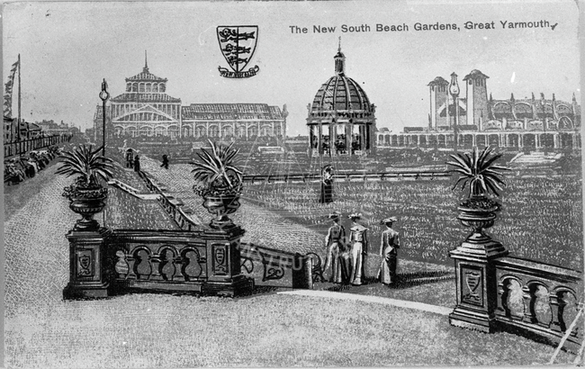 Postcard entitled 'The New South Beach Gardens