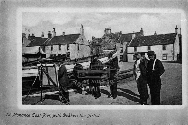 Postcard entitled 'St Monance East Pier