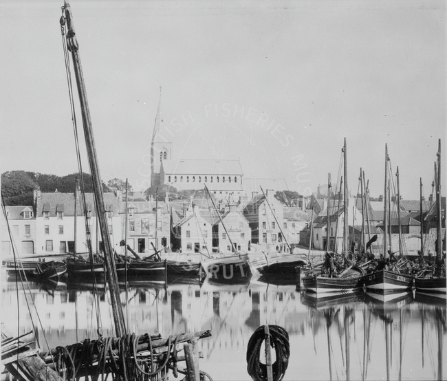 Anstruther harbour, c.1890.