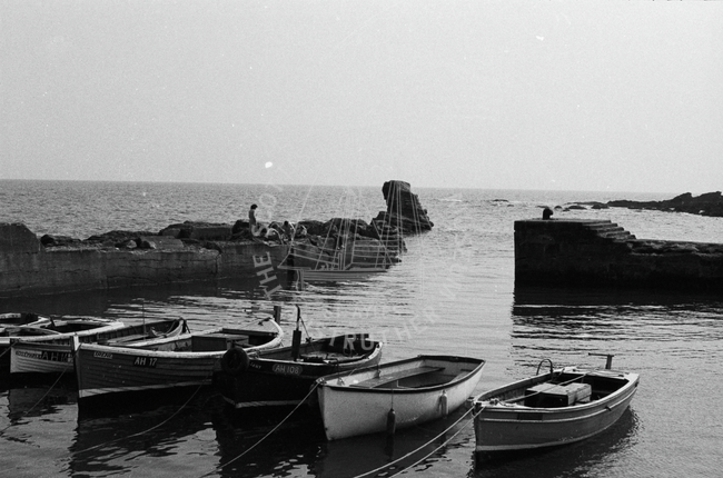 Boats at Auchmithie, August 1983.
