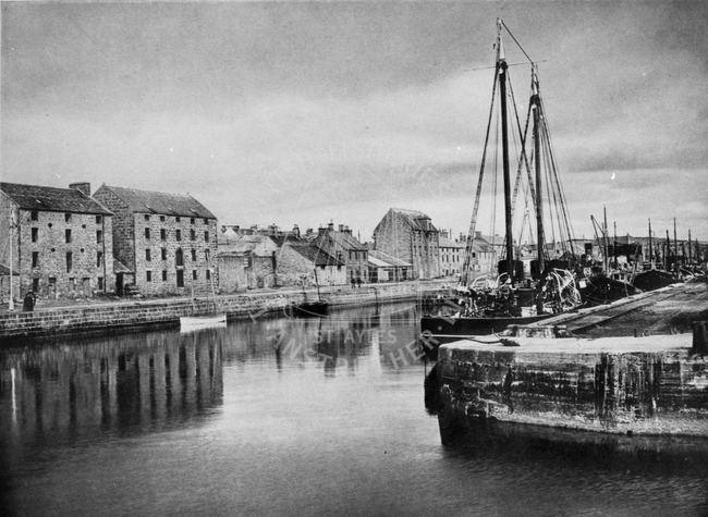 The harbour at Burghead, Morayshire, c.1940/1950.