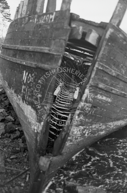 Wrecked fishing vessel, Portree, Isle of Skye