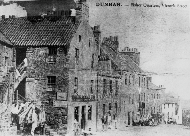 Postcard entitled 'Dunbar - Fisher Quarters