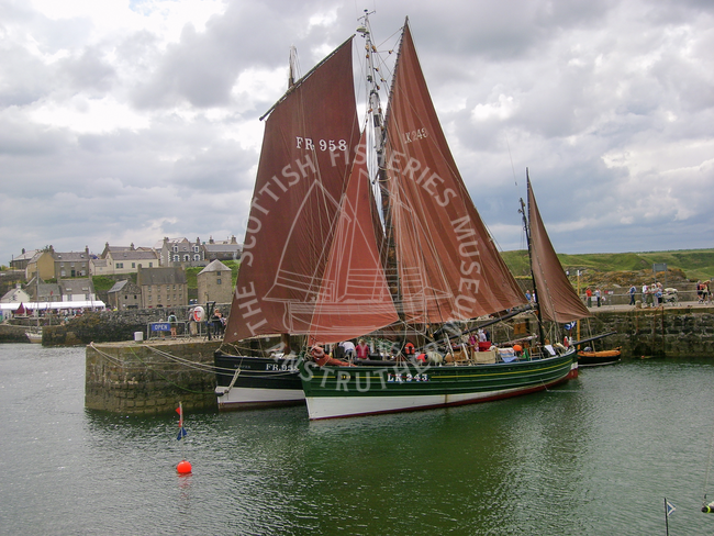 SWAN and REAPER in Portsoy Harbour