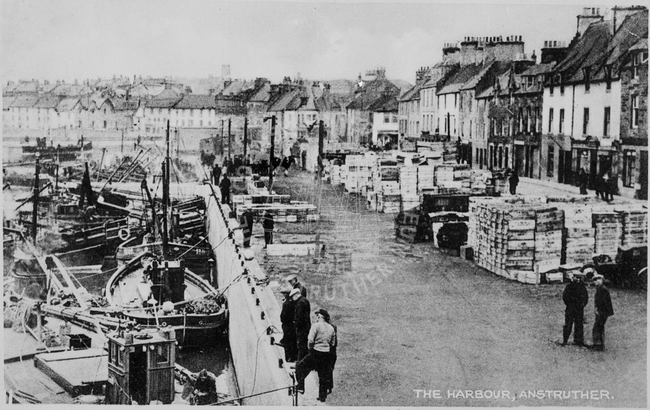 Anstruther harbour, 1938.