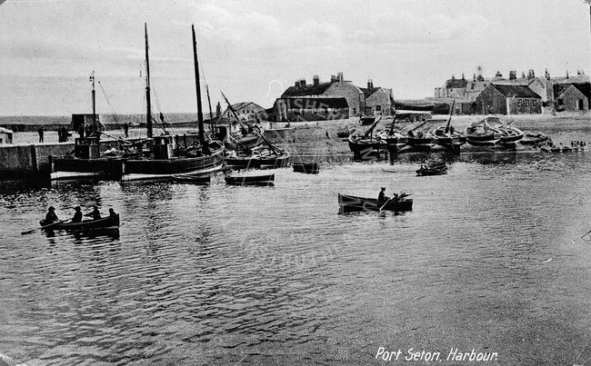 Postcard entitled 'Port Seton, Harbour', c. 1920.