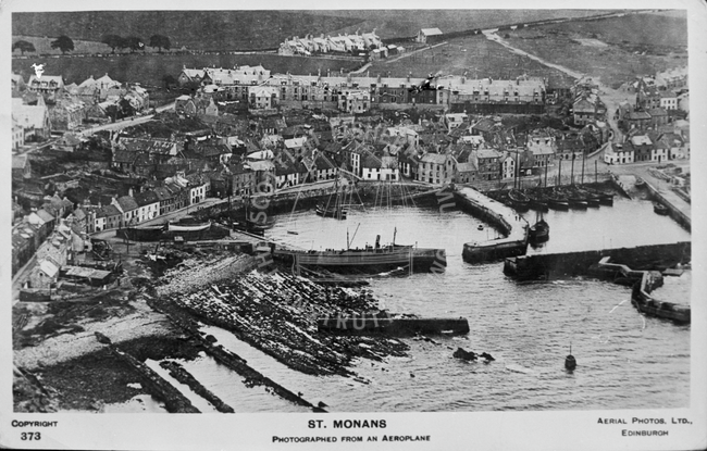 Postcard of aerial view of St Monans.