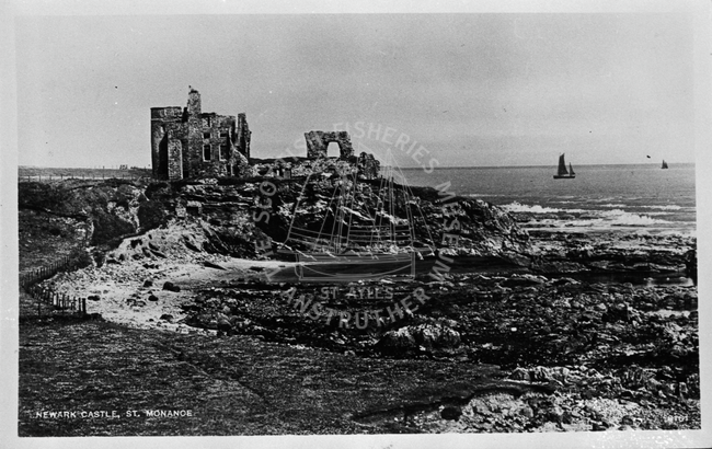 Postcard of  'Newark Castle, St Monans'.