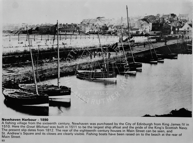 Article detailing Newhaven Harbour in 1890