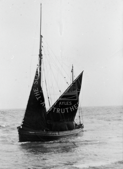 Sailing vessel entering Anstruther harbour, 1895.