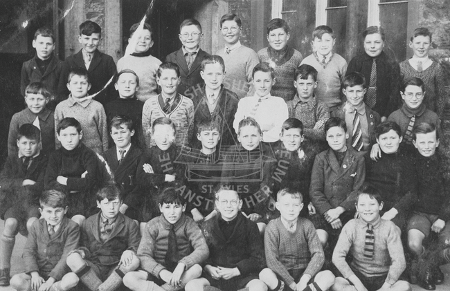 Boys posing for photograph at Cellardyke School
