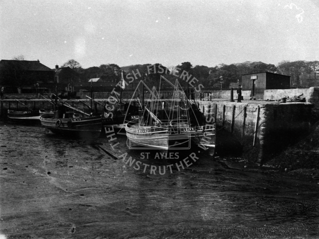 Boats at Fisherrow, Musselburgh, c.1935.
