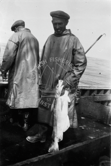 John Innes and Martin Butters with haddock aboard