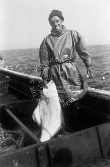 J. Tarvit with halibut aboard 'Brighter Hope II'