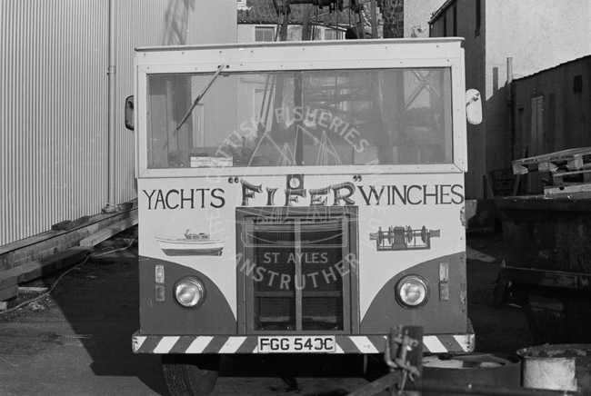 Lorry advertising Fifer Winches, St Monans