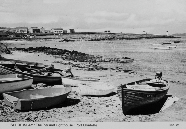 Postcard entitled 'Isle of Islay - The Pier and