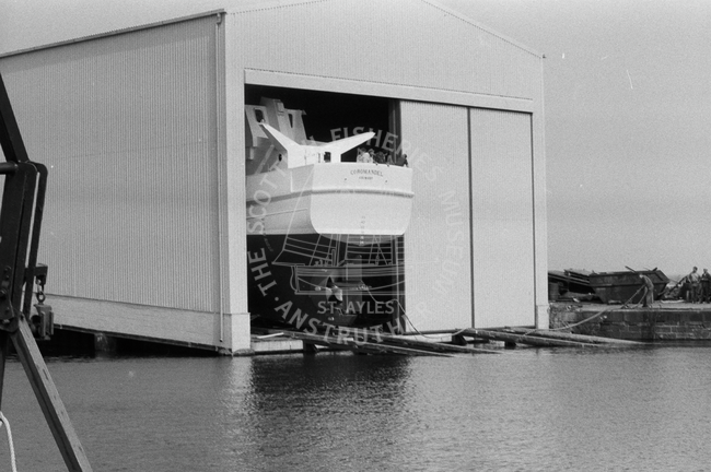 Launch of 'Coromandel', KY27, St Monans, 1984.