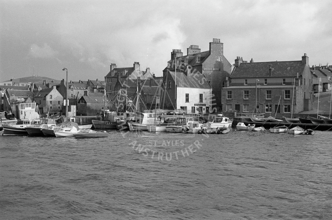 View of buildings and harbour, Lerwick, Shetland