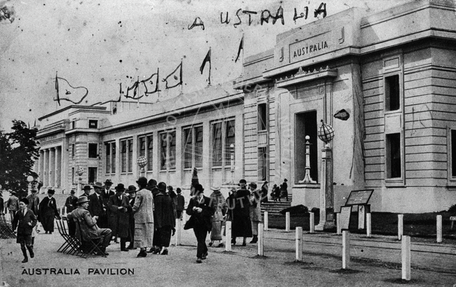 Postcard entitled 'Australia Pavilion'.