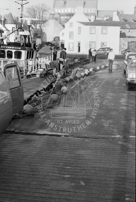 Nets of 'Voyager', KY336, Anstruther, 1985.
