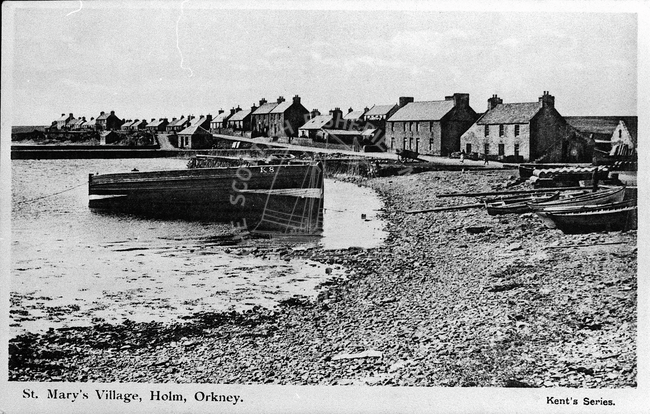 Postcard entitled 'St Mary's Village, Holm