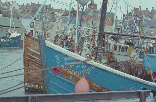 Boats moored in Pittenweem