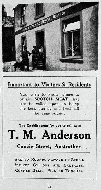 Advert for T.M. Anderson Butchers