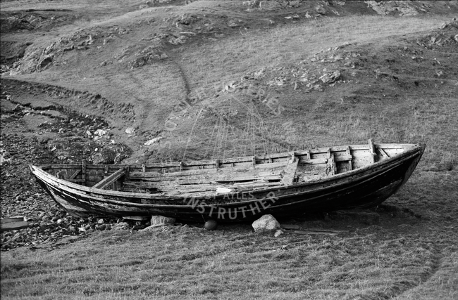Beached Sixern, Vemmentry, Shetland. 1984.