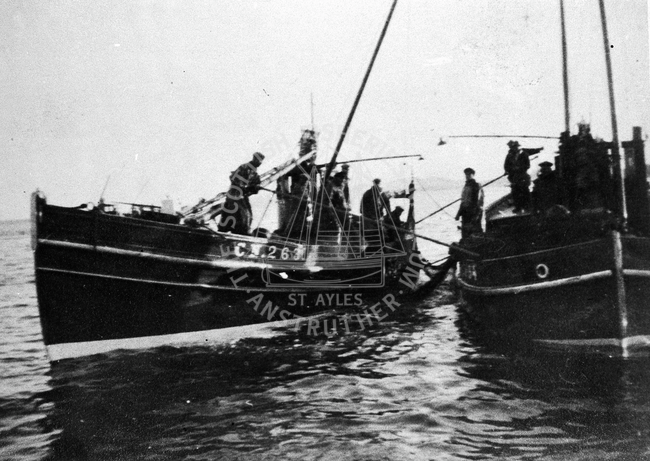 Brailing herring onboard 'King Fisher', CN263, c