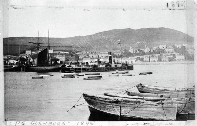 Boats in harbour, Campbeltown, 1895.