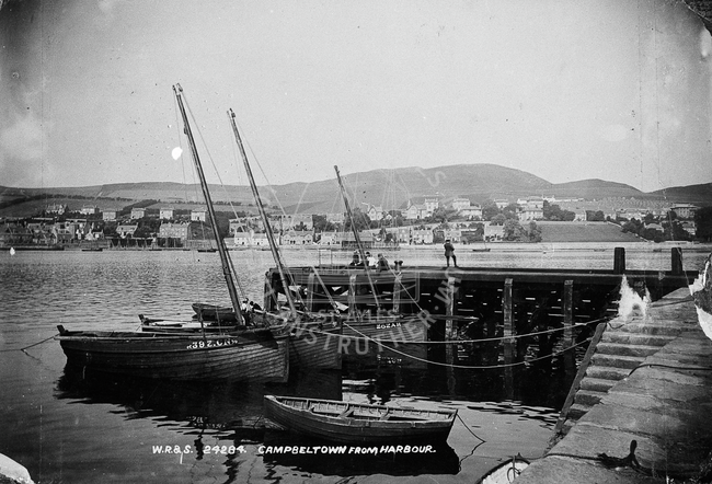 Postcard entitled 'Campbeltown from Harbour'