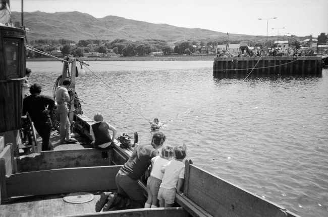 'Breeches buoy' demonstration, Campbeltown