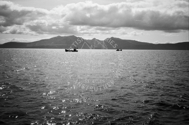 Herring boats working off the Isle of Arran, 1983.