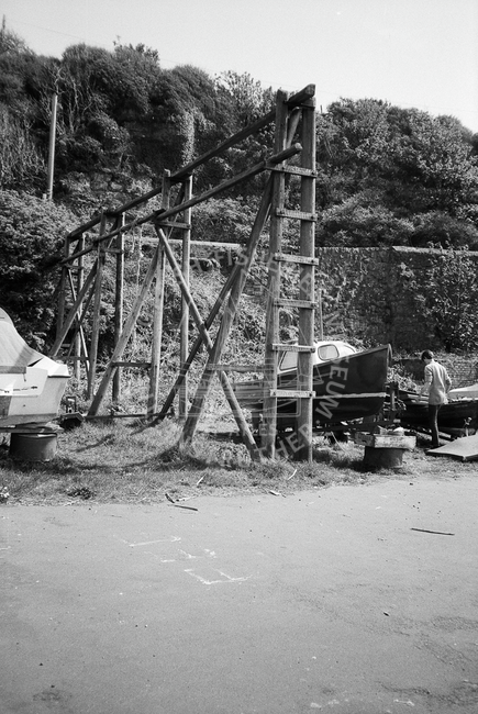 Net drying poles, Dunbar, 1985.