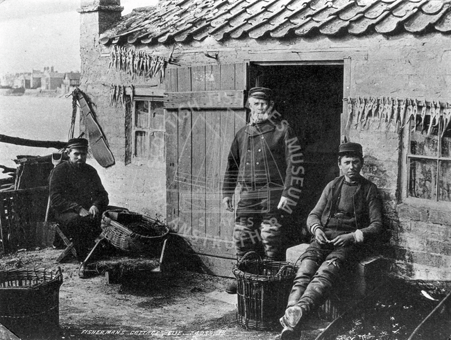 Fishermen outside Cottage, Elie