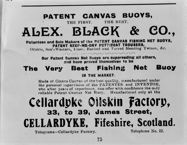 Advertisement for Alex Black & Co.