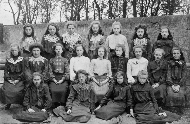 Girls at  Kilrenny School