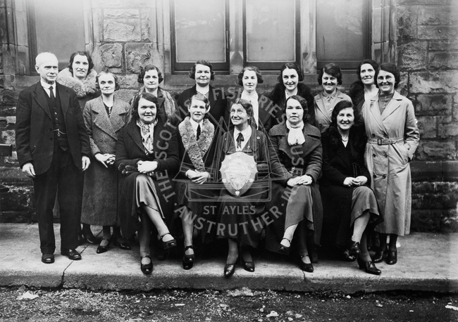 Group portrait of W.R.I Choir, Kilrenny, 1934