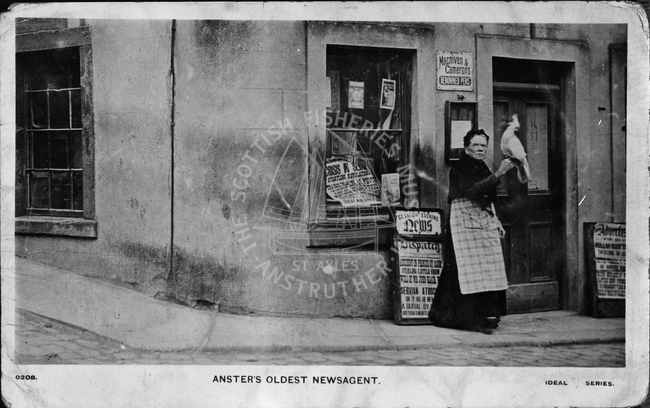 Postcard of 'Anster's Oldest Newsagent'